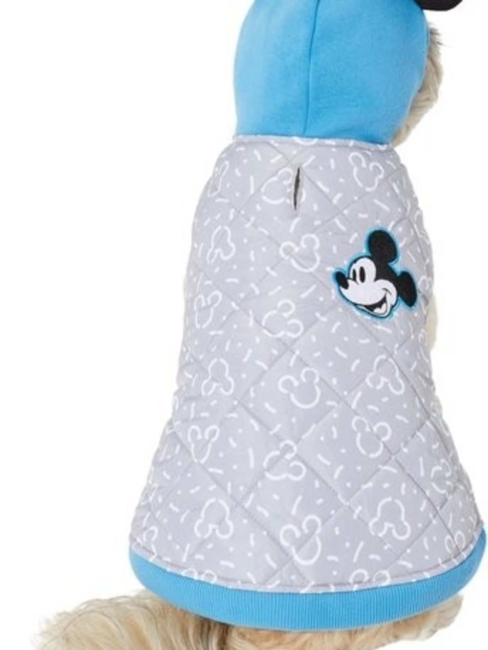 Disney Gray & Blue Mickey Quilted Pet Coat SZ XXL